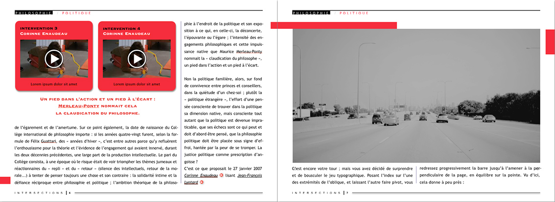 web design livre interactif intersection