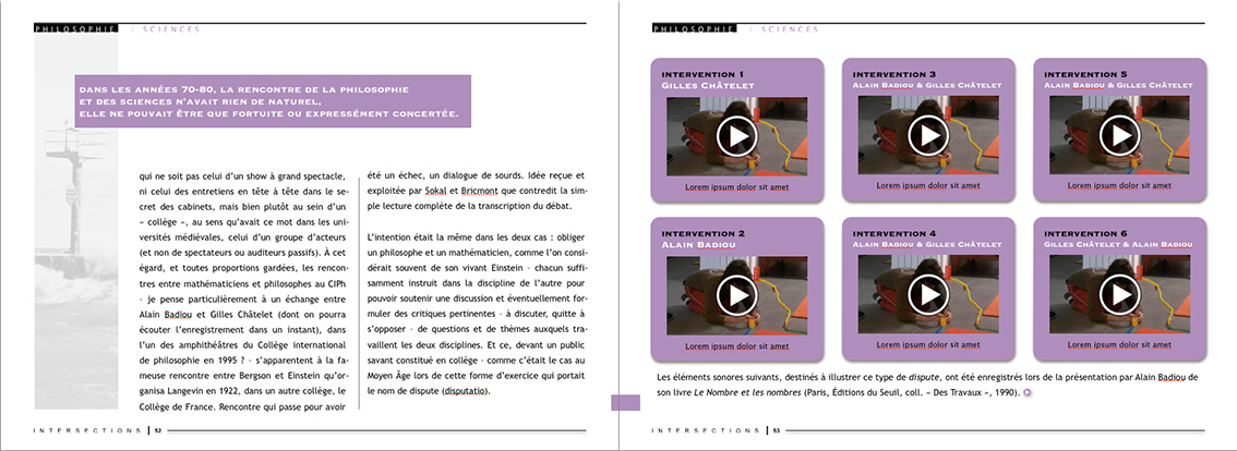 web design livre interactif intersection