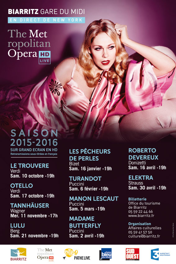 graphiste Tinta Creation affiche the metropolotan opera biarritz